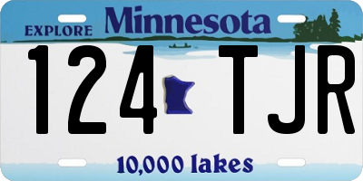 MN license plate 124TJR