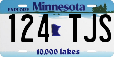 MN license plate 124TJS
