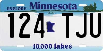 MN license plate 124TJU
