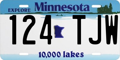 MN license plate 124TJW