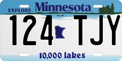 MN license plate 124TJY