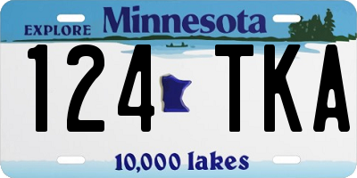 MN license plate 124TKA