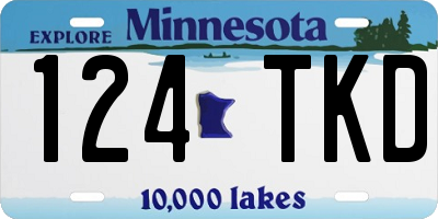 MN license plate 124TKD