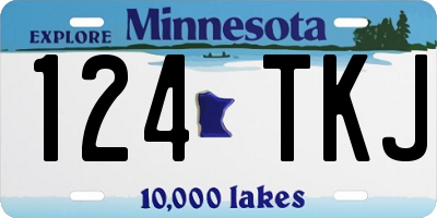 MN license plate 124TKJ