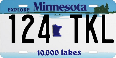 MN license plate 124TKL