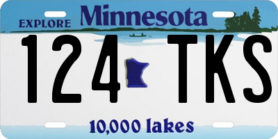 MN license plate 124TKS