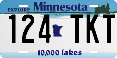 MN license plate 124TKT