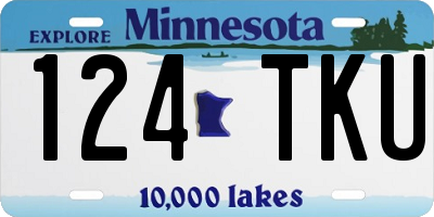 MN license plate 124TKU