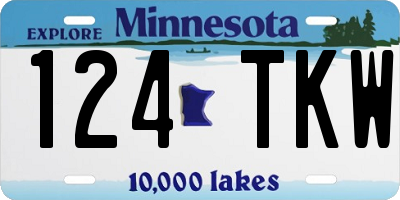 MN license plate 124TKW