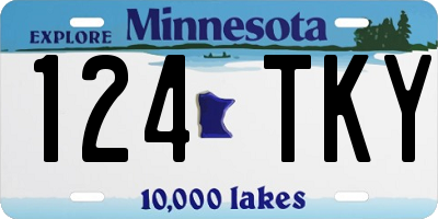 MN license plate 124TKY