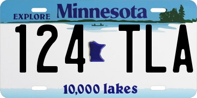 MN license plate 124TLA