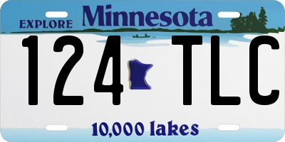 MN license plate 124TLC