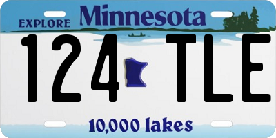 MN license plate 124TLE