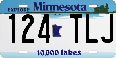 MN license plate 124TLJ