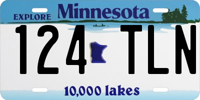 MN license plate 124TLN
