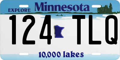 MN license plate 124TLQ