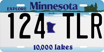 MN license plate 124TLR