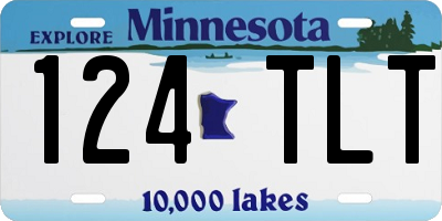 MN license plate 124TLT
