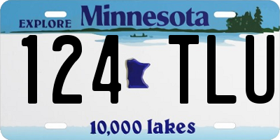 MN license plate 124TLU