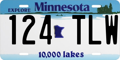 MN license plate 124TLW
