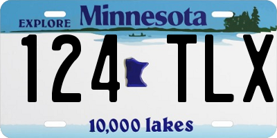 MN license plate 124TLX