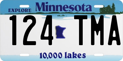 MN license plate 124TMA