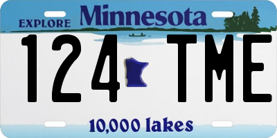 MN license plate 124TME