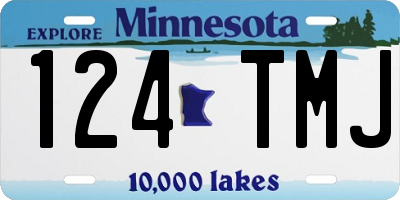 MN license plate 124TMJ