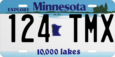 MN license plate 124TMX