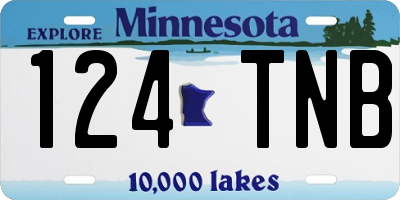 MN license plate 124TNB