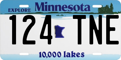 MN license plate 124TNE