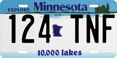 MN license plate 124TNF