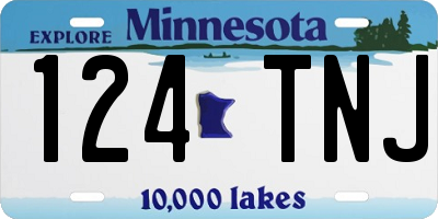 MN license plate 124TNJ