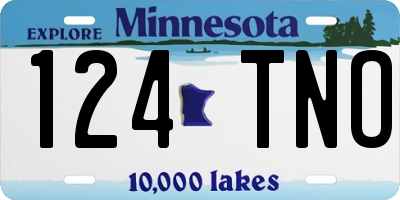 MN license plate 124TNO