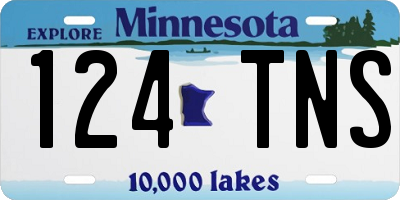 MN license plate 124TNS