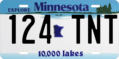 MN license plate 124TNT