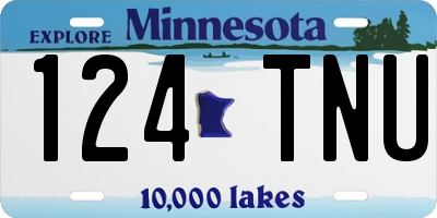 MN license plate 124TNU