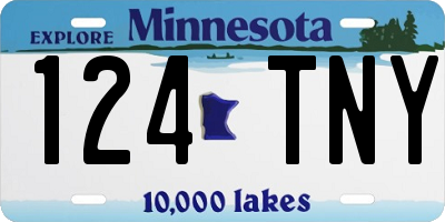 MN license plate 124TNY