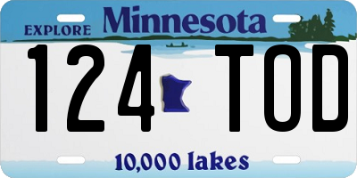 MN license plate 124TOD
