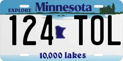 MN license plate 124TOL