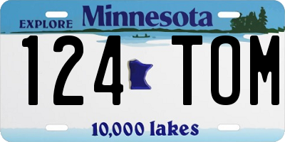 MN license plate 124TOM