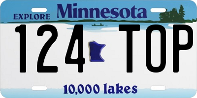MN license plate 124TOP
