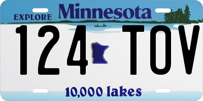 MN license plate 124TOV
