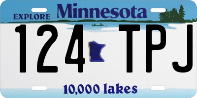 MN license plate 124TPJ