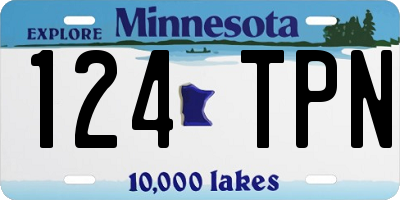 MN license plate 124TPN