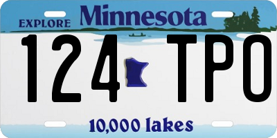 MN license plate 124TPO