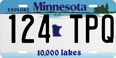 MN license plate 124TPQ