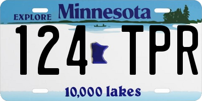MN license plate 124TPR