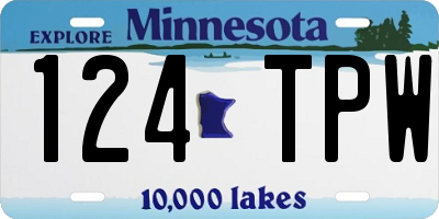 MN license plate 124TPW