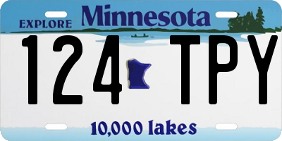 MN license plate 124TPY